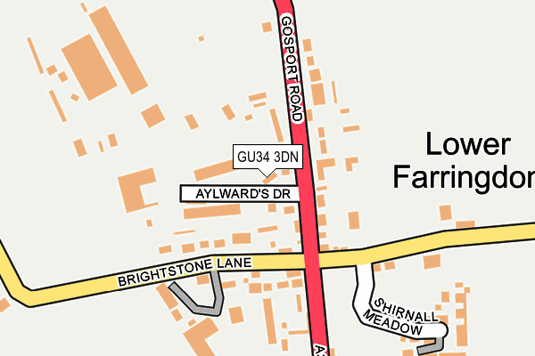 GU34 3DN map - OS OpenMap – Local (Ordnance Survey)