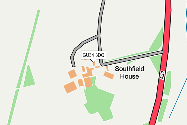 GU34 3DQ map - OS OpenMap – Local (Ordnance Survey)