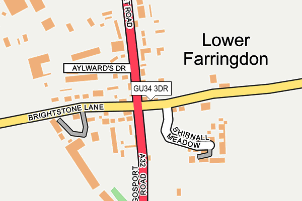 GU34 3DR map - OS OpenMap – Local (Ordnance Survey)
