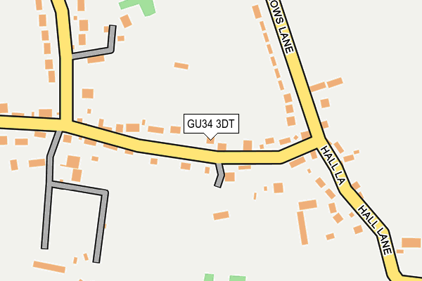 GU34 3DT map - OS OpenMap – Local (Ordnance Survey)