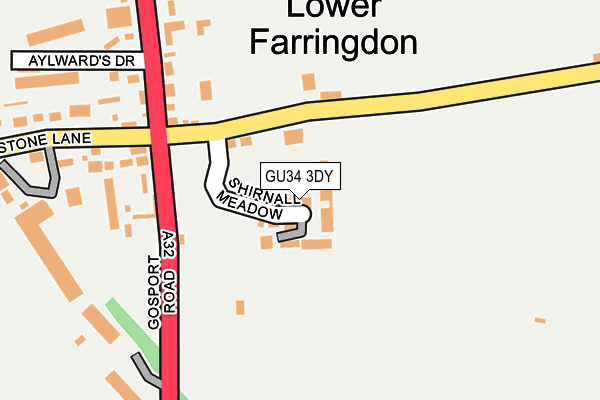 GU34 3DY map - OS OpenMap – Local (Ordnance Survey)