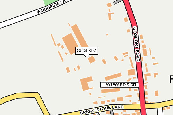 GU34 3DZ map - OS OpenMap – Local (Ordnance Survey)