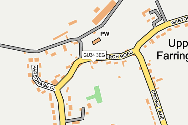 GU34 3EG map - OS OpenMap – Local (Ordnance Survey)