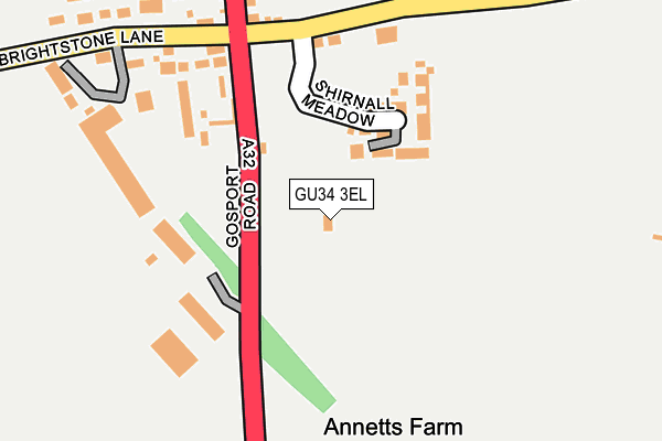 GU34 3EL map - OS OpenMap – Local (Ordnance Survey)