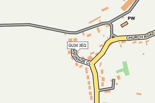GU34 3EQ map - OS OpenMap – Local (Ordnance Survey)
