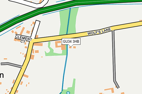 GU34 3HB map - OS OpenMap – Local (Ordnance Survey)