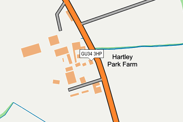 GU34 3HP map - OS OpenMap – Local (Ordnance Survey)