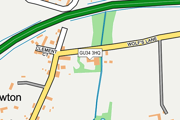GU34 3HQ map - OS OpenMap – Local (Ordnance Survey)