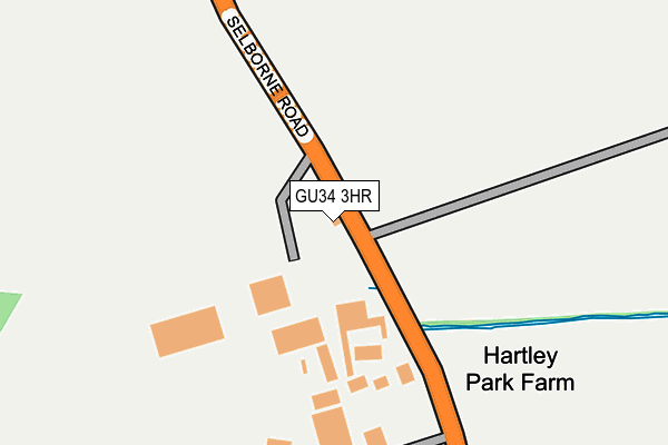 GU34 3HR map - OS OpenMap – Local (Ordnance Survey)