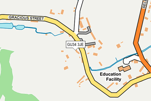 GU34 3JE map - OS OpenMap – Local (Ordnance Survey)