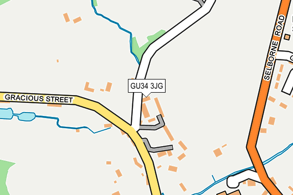 GU34 3JG map - OS OpenMap – Local (Ordnance Survey)