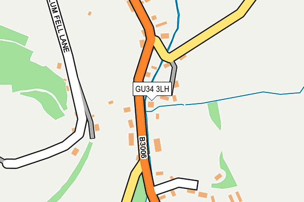 GU34 3LH map - OS OpenMap – Local (Ordnance Survey)