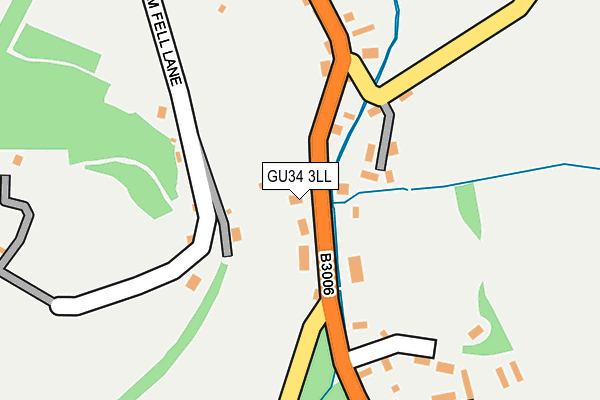 GU34 3LL map - OS OpenMap – Local (Ordnance Survey)