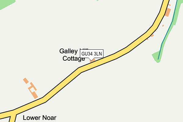 GU34 3LN map - OS OpenMap – Local (Ordnance Survey)