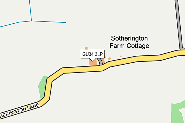 GU34 3LP map - OS OpenMap – Local (Ordnance Survey)