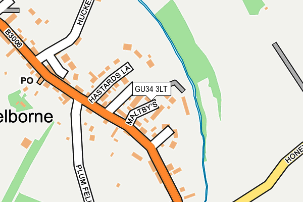 GU34 3LT map - OS OpenMap – Local (Ordnance Survey)