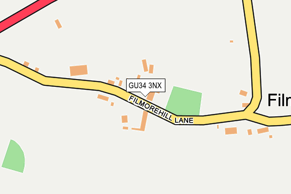 GU34 3NX map - OS OpenMap – Local (Ordnance Survey)