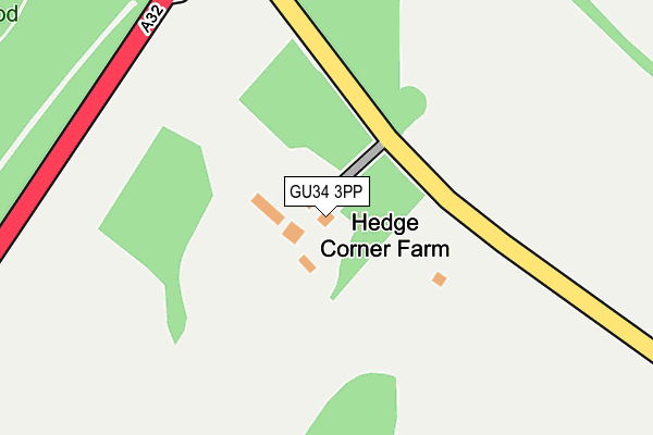 GU34 3PP map - OS OpenMap – Local (Ordnance Survey)
