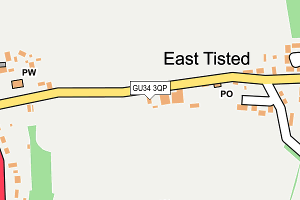 GU34 3QP map - OS OpenMap – Local (Ordnance Survey)