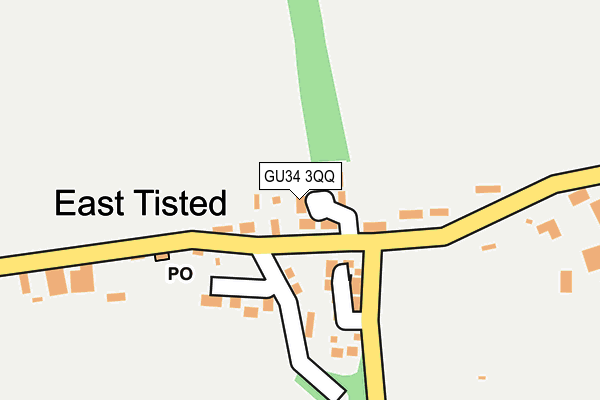 GU34 3QQ map - OS OpenMap – Local (Ordnance Survey)