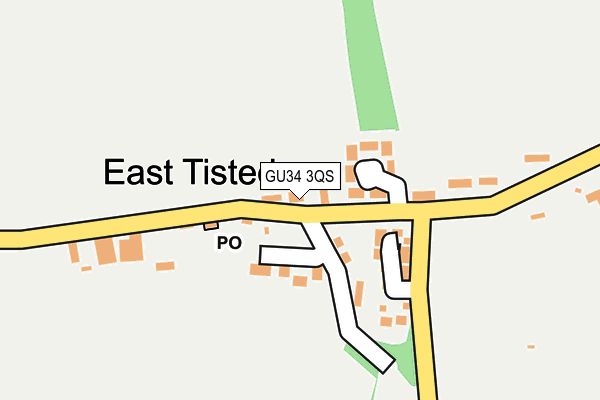GU34 3QS map - OS OpenMap – Local (Ordnance Survey)