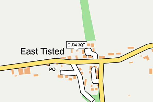 GU34 3QT map - OS OpenMap – Local (Ordnance Survey)