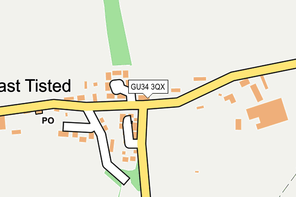 GU34 3QX map - OS OpenMap – Local (Ordnance Survey)