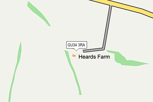 GU34 3RA map - OS OpenMap – Local (Ordnance Survey)