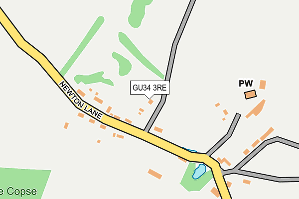GU34 3RE map - OS OpenMap – Local (Ordnance Survey)