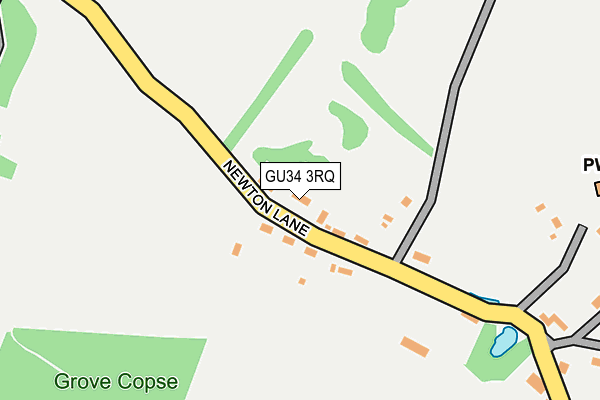 GU34 3RQ map - OS OpenMap – Local (Ordnance Survey)