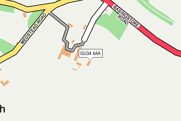 GU34 4AA map - OS OpenMap – Local (Ordnance Survey)