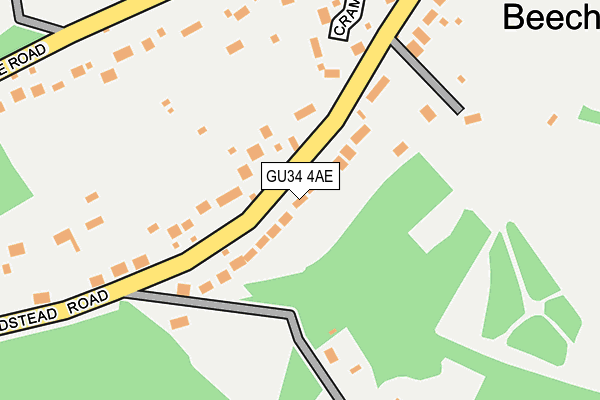 GU34 4AE map - OS OpenMap – Local (Ordnance Survey)