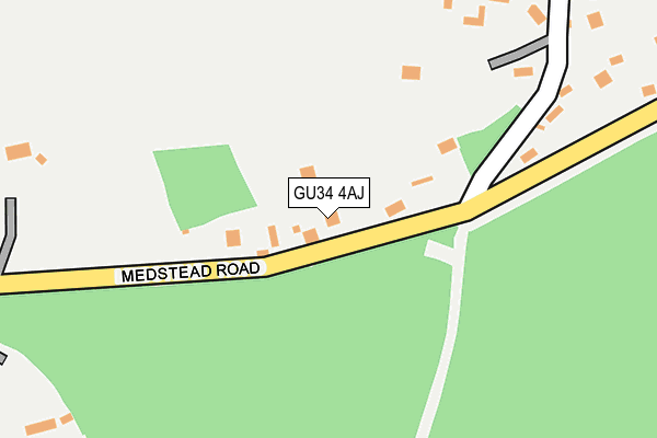 GU34 4AJ map - OS OpenMap – Local (Ordnance Survey)