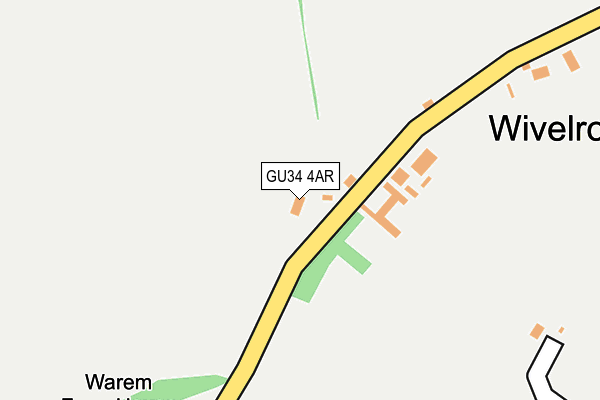 GU34 4AR map - OS OpenMap – Local (Ordnance Survey)