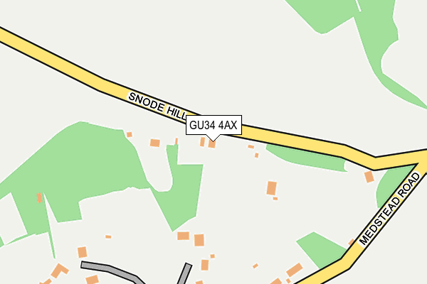 GU34 4AX map - OS OpenMap – Local (Ordnance Survey)