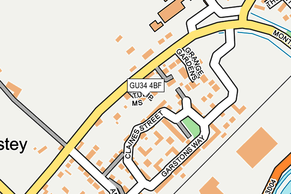 GU34 4BF map - OS OpenMap – Local (Ordnance Survey)