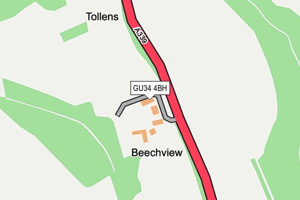 GU34 4BH map - OS OpenMap – Local (Ordnance Survey)