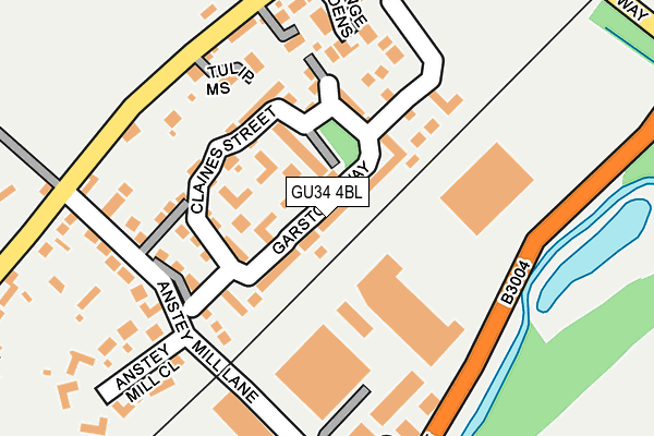 GU34 4BL map - OS OpenMap – Local (Ordnance Survey)