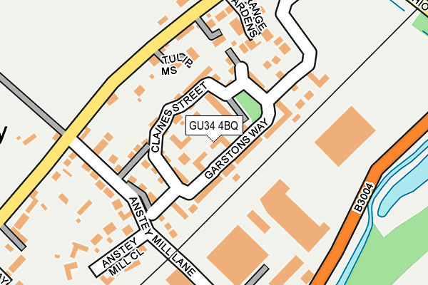 GU34 4BQ map - OS OpenMap – Local (Ordnance Survey)
