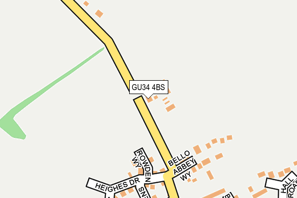 GU34 4BS map - OS OpenMap – Local (Ordnance Survey)