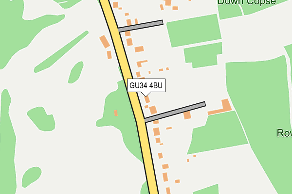 GU34 4BU map - OS OpenMap – Local (Ordnance Survey)