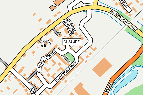 GU34 4DE map - OS OpenMap – Local (Ordnance Survey)