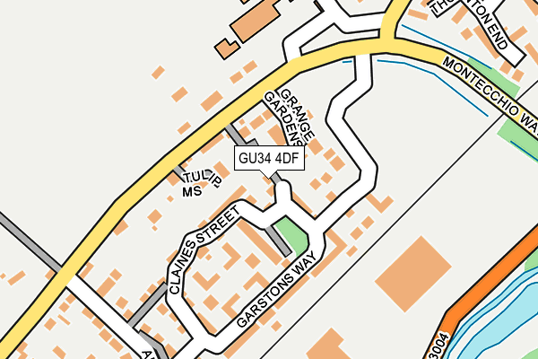 GU34 4DF map - OS OpenMap – Local (Ordnance Survey)