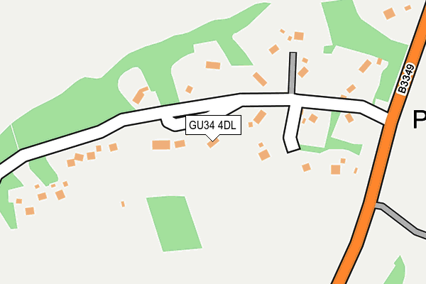 GU34 4DL map - OS OpenMap – Local (Ordnance Survey)