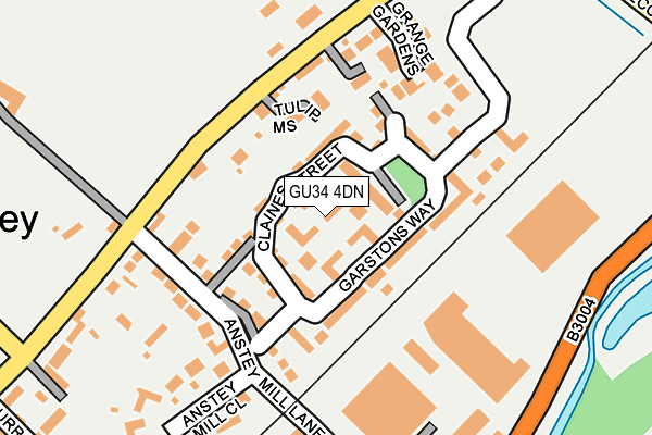 GU34 4DN map - OS OpenMap – Local (Ordnance Survey)
