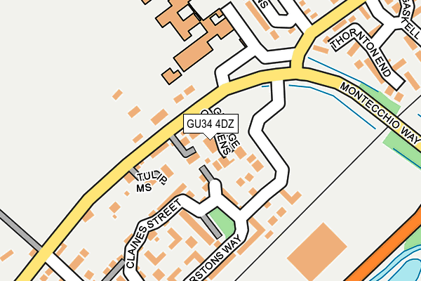 GU34 4DZ map - OS OpenMap – Local (Ordnance Survey)