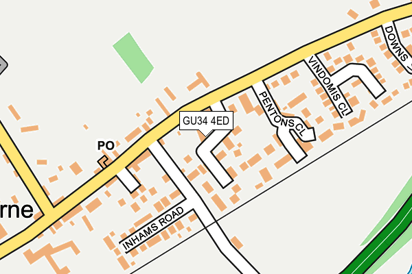 GU34 4ED map - OS OpenMap – Local (Ordnance Survey)