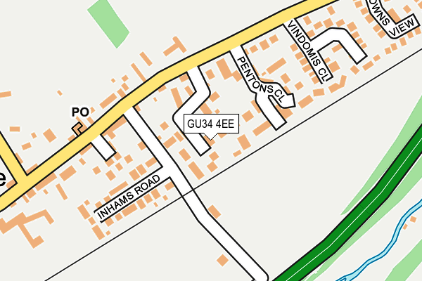 GU34 4EE map - OS OpenMap – Local (Ordnance Survey)