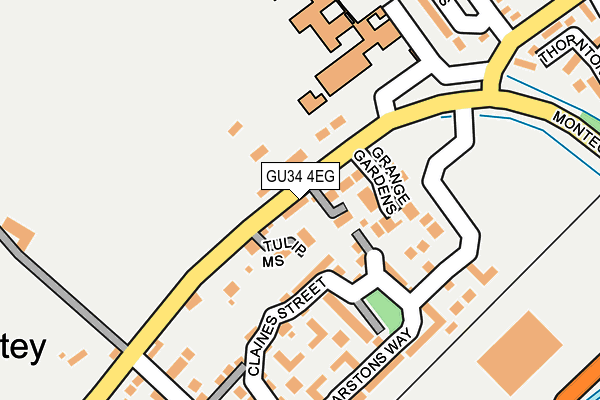 GU34 4EG map - OS OpenMap – Local (Ordnance Survey)
