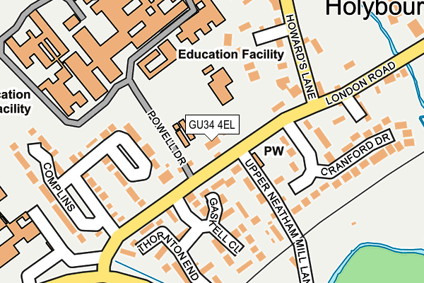 GU34 4EL map - OS OpenMap – Local (Ordnance Survey)